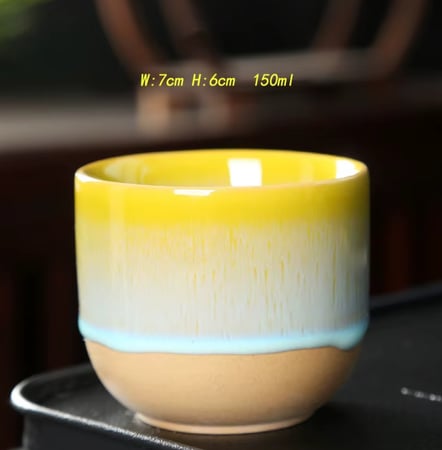 كوب سيراميك مطلي بالفخار - 120 مل | الوان متعددة