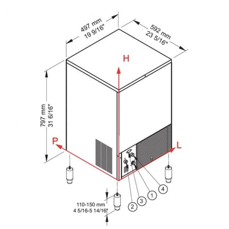 صانعة مكعبات الثلج من بريما - احجام مختلفة | Brema CB Ice Maker