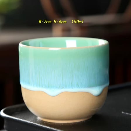 كوب سيراميك مطلي بالفخار - 120 مل | الوان متعددة