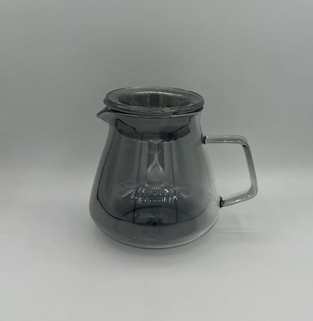 سيرفر V60 زجاجي اسود مع غطاء - كوف | V60 Coffee Server 450ml - 600ml