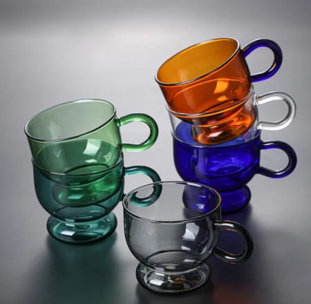 اكواب زجاجية بقاعدة مستديرة - 300 مل | Glass Cup with Round Base
