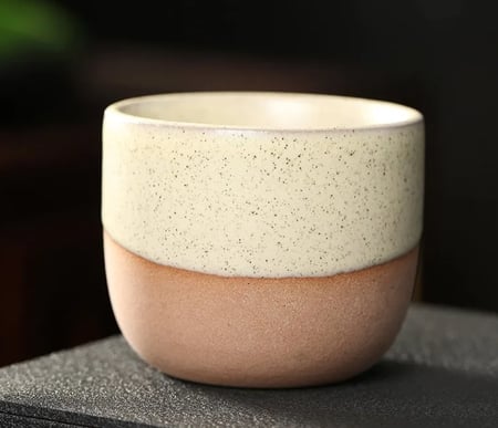 كوب سيراميك مطلي بالفخار - 120 مل | الوان متعددة