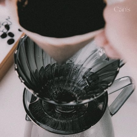 طقم تقطير زجاجي كريستالي | V60 Dripper