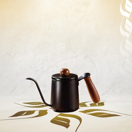 ابريق تقطير ترشيح بمقبض خشبي - الوان واحجام متعددة | 600ml - 350ml