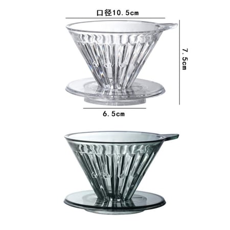 قمع V60 اكريليك شفاف - 01 & 02 | Acrylic Eye Dripper