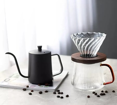 سيرفر V60 زجاج مخطط | V60 Coffee Server