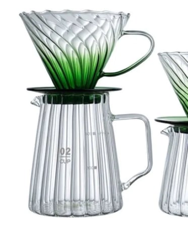 طقم تقطير كلاسيك V60 انيق - زجاجي | V60 Dripper Set 02