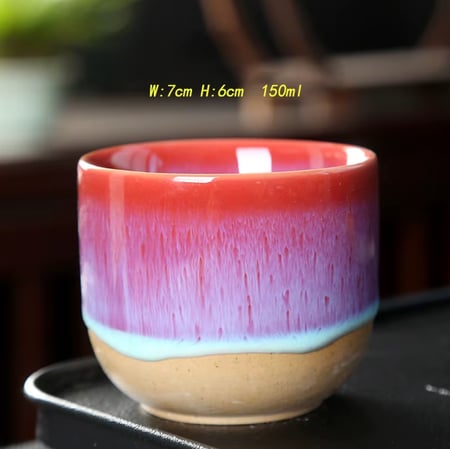 كوب سيراميك مطلي بالفخار - 120 مل | الوان متعددة