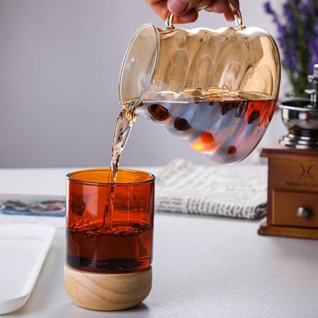 قمع V60 زجاج عسلي - مقاس 02 | V60 Coffee Dripper 02