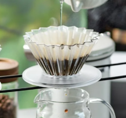 قمع الترشيح V60 شبيه اوريقامي مع قاعدة شفافة - مقاس 01 | 01 V60 Dripper