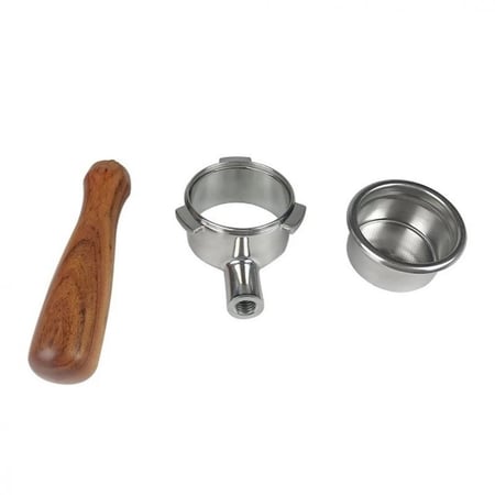 بورتافلتر مكشوف 54 ملم 3 عيون - خشبي | Portafilter Bottomless