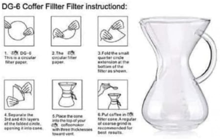 فلاتر كيمكس 3 اكواب - 100 فلتر | CHEMEX Filter