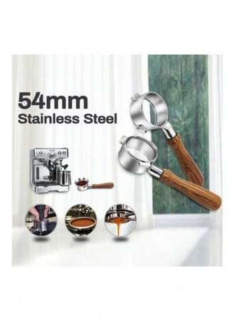 بورتافلتر مكشوف 54 ملم 3 عيون - خشبي | Portafilter Bottomless