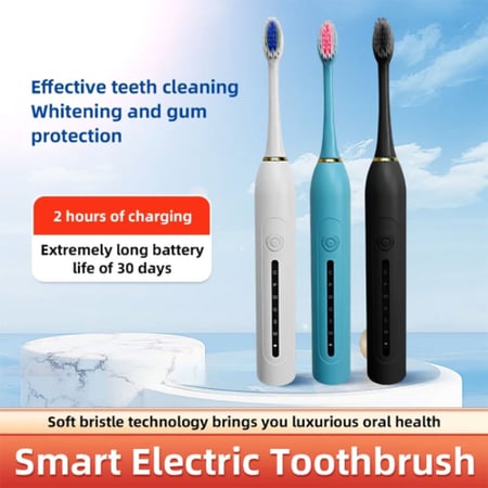 بي اتش ار فرشاة اسنان كهربائية ملون - 4 رؤوس