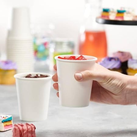 باهرة أكواب ورقية أبيض سميكة 8 انز - 50 حبة