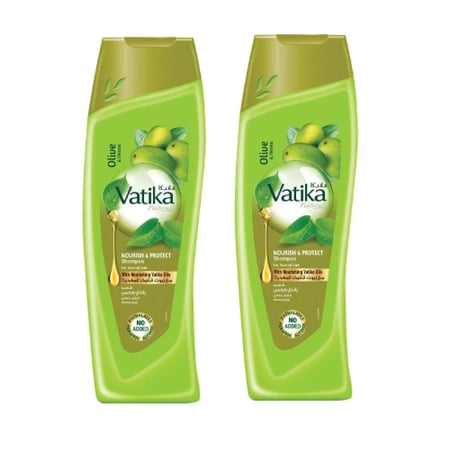 فاتيكا شامبو يغذي ويحمي للشعر العادي بالزيتون والحناء - 2 × 350 مل