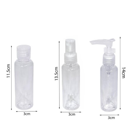 مجموعة علب شفافة فارغة للسفر من يو يو واي بي - GNR-2164