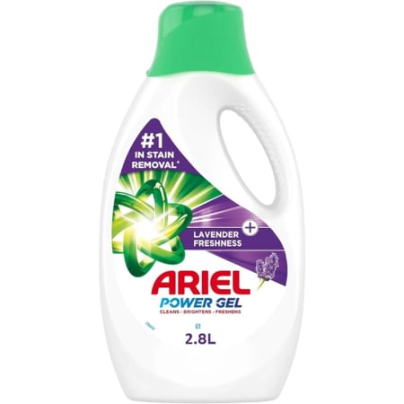 أريال باور جل منظف سائل للملابس إنتعاش اللافندر- 2.8 لتر