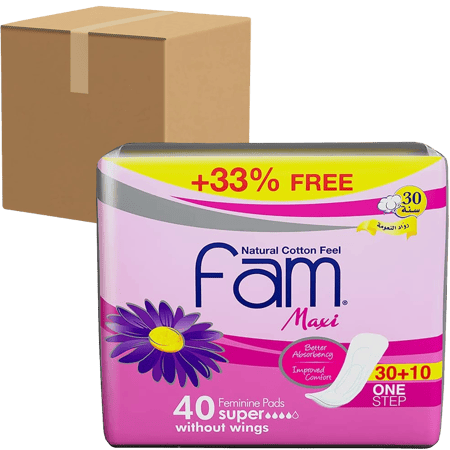 [كرتون] فام فوط صحية ماكسي حجم كبير 30+10 حبة