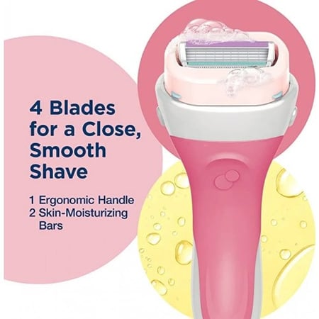 ماكينة حلاقة شيك مع الرغوه لتجديد الرطوبة مع ليمون بيري من  شيك انتويشن   - مقبض + رأسين