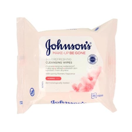 جونسون مناديل تنظيف المكياج للبشرة العادية - 25 منديل
