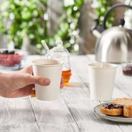 باهرة أكواب ورقية أبيض سميكة 8 انز - 50 حبة