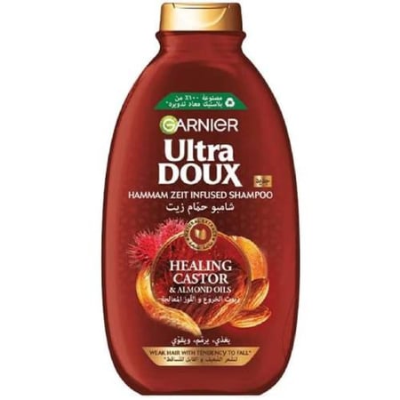 شامبو غارنييه الترا دوكس بزيت الخروع واللوز - 400 مل