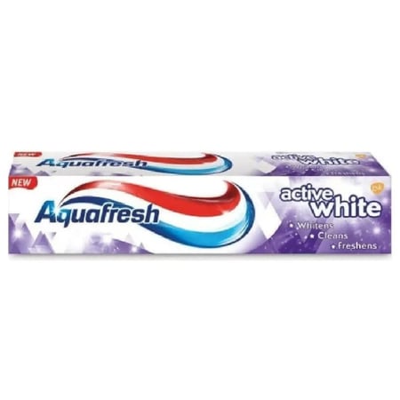 معجون أسنان أكوافريش أكتيف وايت للتبييض ينعش ويحمي - 100 مل