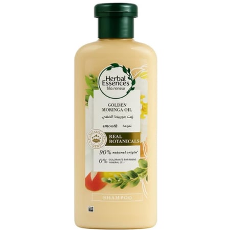 هيربل إيسنس شامبو منعم بزيت المورينغا الذهبي – 400 مل