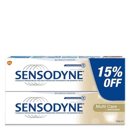 معجون سنسوداين عناية متعدده 75 مل 1 + 1 مجانا