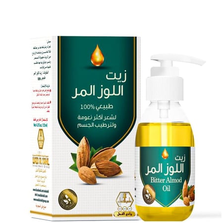 وادي النحل زيت اللوز المر لشعر أكثر نعومه ولترطيب الجسم - 125 مل