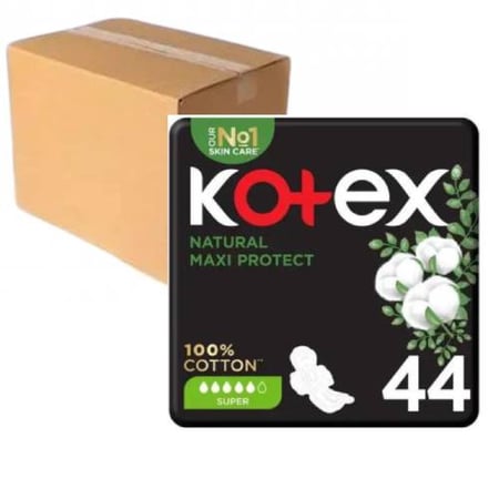 [كرتون] كوتكس ماكسي سوبر فوط قطنية نسائية - 4 شدات × 44 حبة