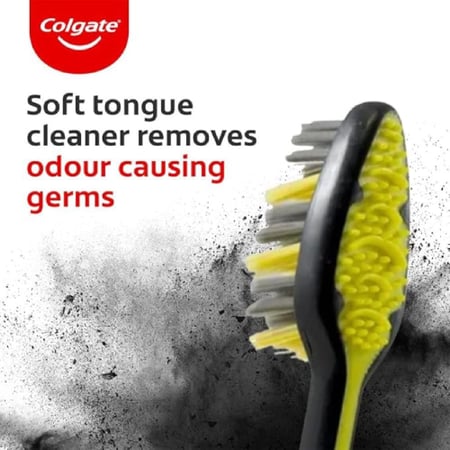 كولجيت فرشاة أسنان زجزاج فحم