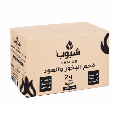 شبوب فحم البخور والعود سريع الاشتعال مقاس 33 مل - 80 قرص
