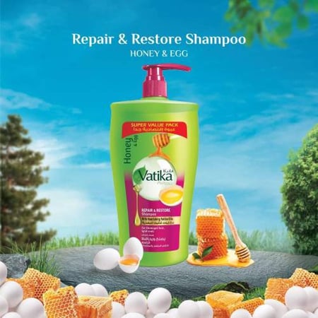 فاتيكا شامبو يصلح ويحافظ على الشعر بخلاصة العسل والبيض - 1000 مل