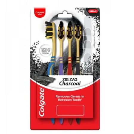 كولجيت فرشاة أسنان زجزاج فحم