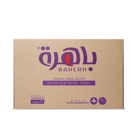 كرتون باهرة مناشف ورقية انترفولد 300 منديل مفرد