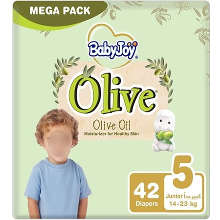 حفائض بيبي جوي بزيت الزيتون رقم 5 عدد 42 حبة