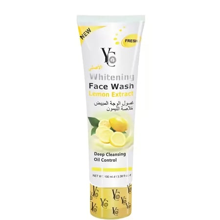 غسول وجه مبيض بالليمون من واي سي 100 مل