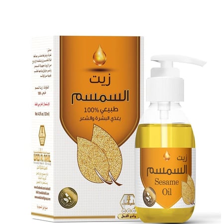 زيت السمسم طبيعي يغذي البشرة والشعر