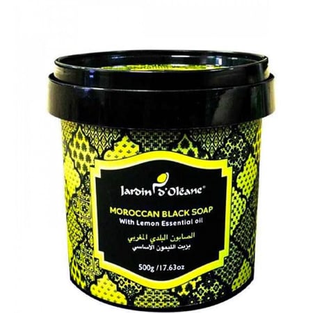 مقشر الصابون البلدي المغربي بزيت الليمون الأساسي من جاردن اوليان 500 جم