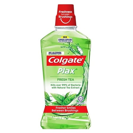 كولجيت غسول فم بلاكس بالشاي المنعش خالي من الكحول - 500 مل