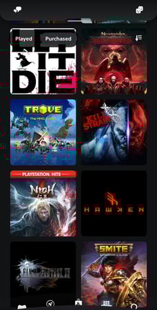 حساب العاب مدفوعة سوني فايف و فور يوجد به 86 لعبة