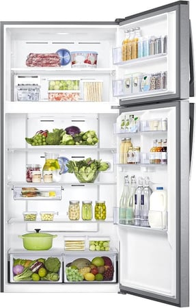 ثلاجة بابين سامسونج 21.9 قدم 620 لتر اللون فضي صناعة تايلندية موديل RT62K7050SL/ZA | تكنو بيست (07604003)