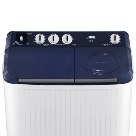 غسالة هام حوضين 12 كيلو أبيض HMTT1200WH25