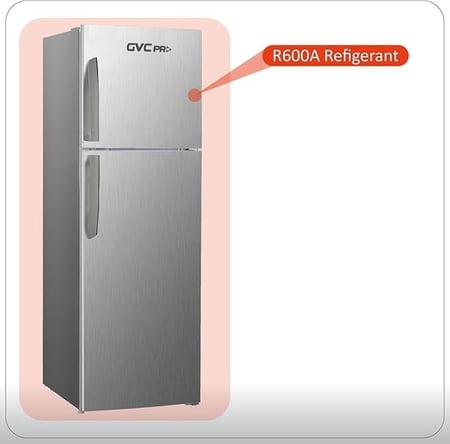 ثلاجة بابين جي في سي برو  6.9 قدم 196 لتر  سلفر GVRF-350 Silver