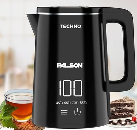 غلاية كهربائية رقمية بالسون 1.8 لتر، 1500 واط، تعمل باللمس، لون أسود. موديل 40042