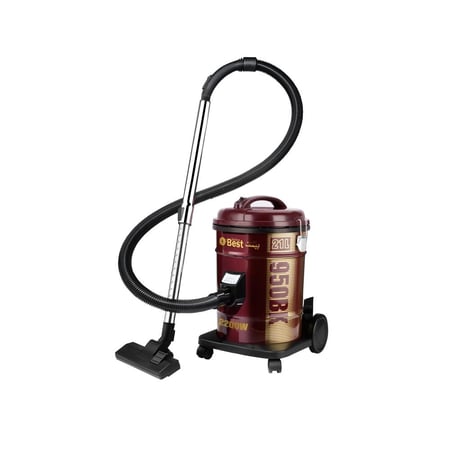 مكنسة كهربائية تكنو بيست برميل 21 لتر - 2200 واط 50/60 هيرتز لون أحمر وذهبي موديل BVC-021 | تكنو بيست (28113002)