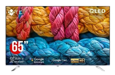 شاشة ام تي سي 65 بوصة كيو ليد مع رسيفر داخلي نظام تشغيل جوجل QMT65UH700GO