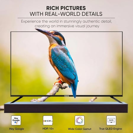 نيكاي شاشة سمارت 58 بوصة QLED بنظام جوجل 4K UHD - دولبي اتوموس - NPROG60QLED
